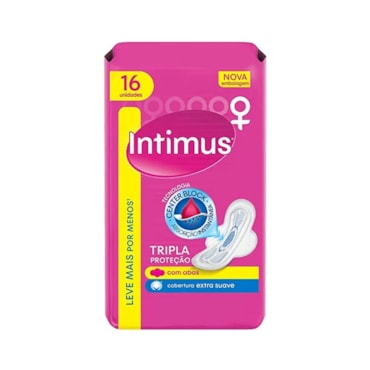 Absorvente Externo Anatômico Moderado Com Abas Tripla Proteção Camomila Aloe Vera Intimus