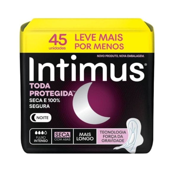 Absorvente Externo Anatômico Noturno Gel Com Abas Intimus