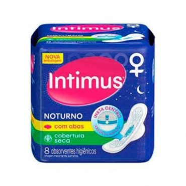 Absorvente Externo Anatômico Noturno Gel Com Abas Intimus