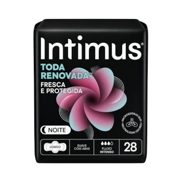 Absorvente Externo Dia E Noite Ultrafino Intenso Com Abas Versão Suave Intimus