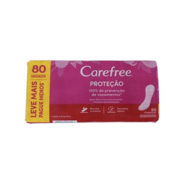 Absorvente Externo Fluxo Leve Carefree Proteção Perfumado Anatômico 80 Unidades