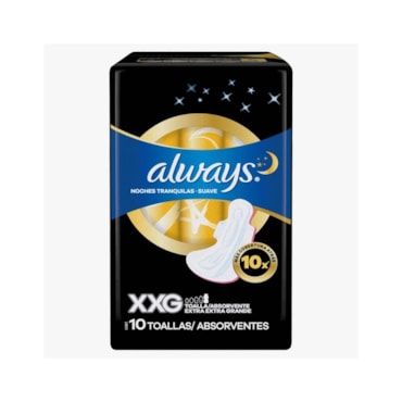 Absorvente Externo Noturno Anatômico Seca Com Abas Odor Stop Always