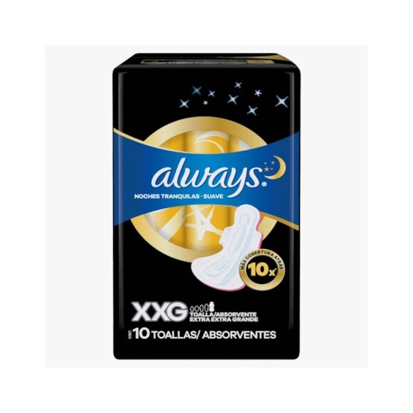 Absorvente Externo Noturno Anatômico Seca Com Abas Odor Stop Always