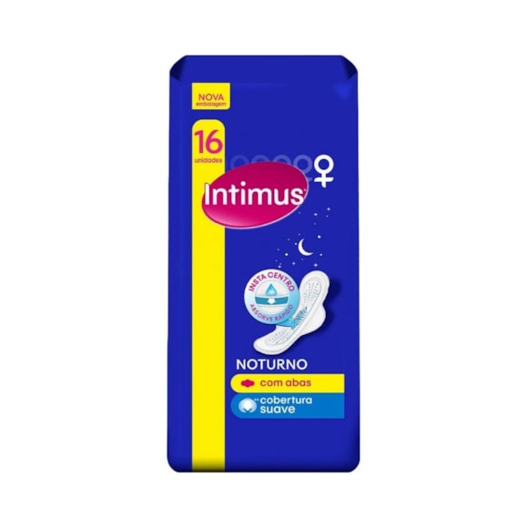 Absorvente Externo Noturno Proteção Intensa Anatômico Com Abas Intimus