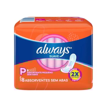Absorvente Externo Sem Abas Super Proteção Suave Intenso Anatômico 8Un Always
