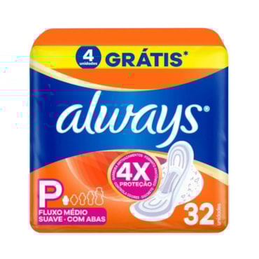 Absorvente Externo Super Proteção Suave Com Abas Fluxo Moderado Always