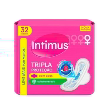 Absorvente Externo Tripla Proteção Seca Com Abas Anatômico Camomila Aloe Vera Intimus
