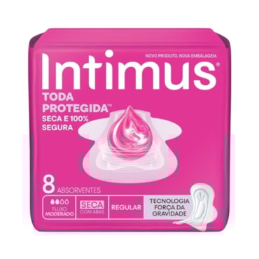 Absorvente Externo Tripla Proteção Seca Com Abas Anatômico Camomila Aloe Vera Intimus