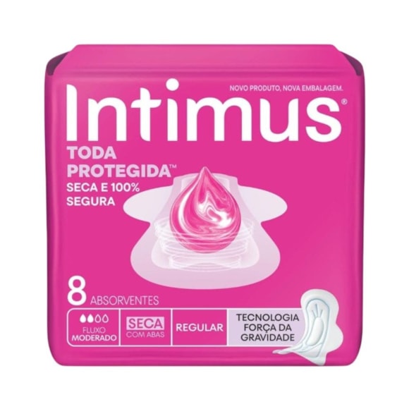 Absorvente Externo Tripla Proteção Seca Com Abas Anatômico Camomila Aloe Vera Intimus