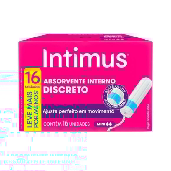 Absorvente Interno Leve Cobertura Dermoseda Mini Intimus