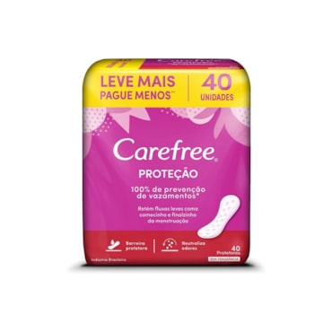 Absorvente Protetor Diário Anatômico Proteção Leve Sem Perfume Carefree