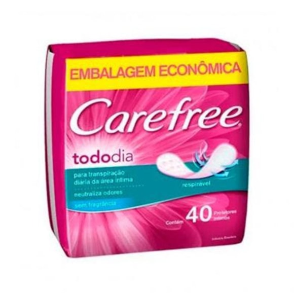Absorvente Protetor Diário Leve Anatômico Sem Perfume Carefree