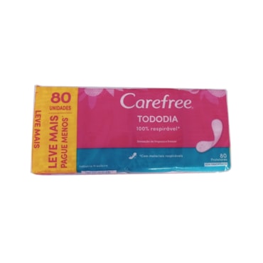 Absorvente Protetor Diário Leve Anatômico Sem Perfume Carefree Lv80 Pg 60