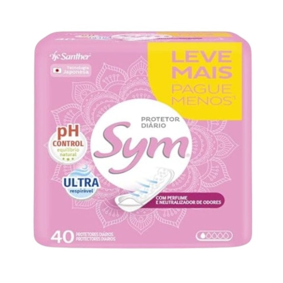 Absorvente Protetor Diário Leve Refrescante Anatômico 40 Sym