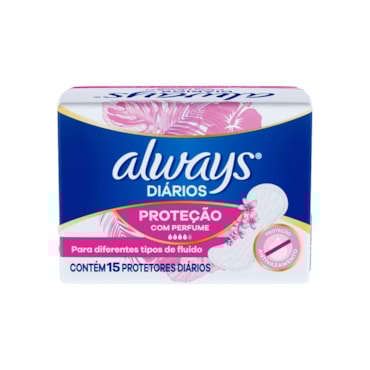 Absorvente Protetor Diário Ultrafino Controle De Odor Floral 15 Un Always