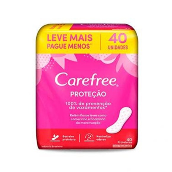 Absorvente Protetor Diário Ultrafino Fluxo Leve Perfume Original Carefree 40 Unidades