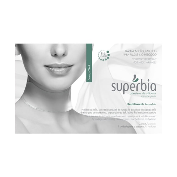 Adesivo De Silicone Para Pescoço Antirrugas Hidratação Profunda Supérbia