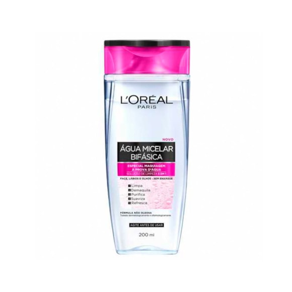 Água Micelar Bifásica Tonificante Dermo Expertise Pele Sensível 200ml L'Oréal