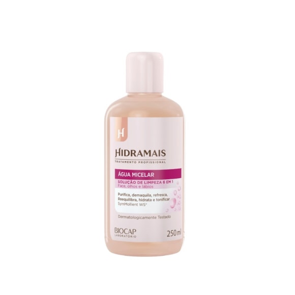 Água Micelar Demaquilante Purificante Hidratante Para Todos Os Tipos De Pele Hidramais 250ml