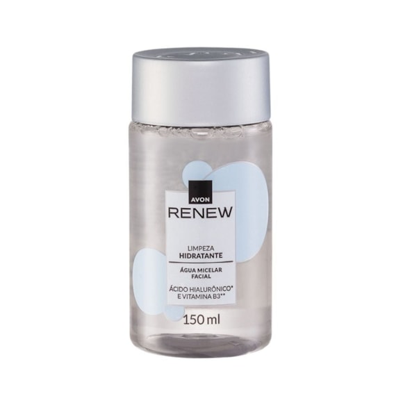 Água Micelar Facial Limpeza Profunda Com Ácido Hialurônico Linha Renew Avon 150ml