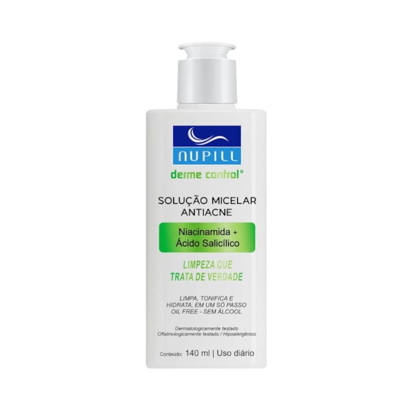 Água Micelar Nupill Derme Control Antiacne 140ml