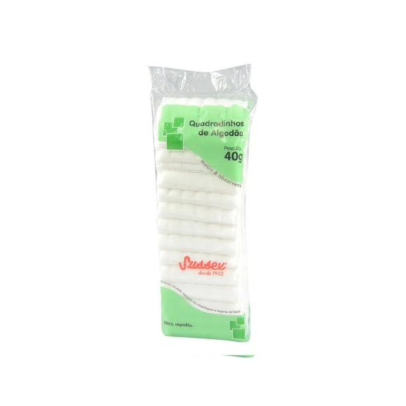 Algodão Quadradinho Macio Absorvente Branco Sussex