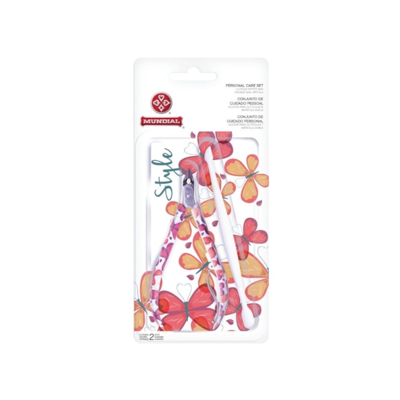 Alicate De Cutícula Duplex Borboleta Alicates Aço Inox Esterilizável Estampado Mundial