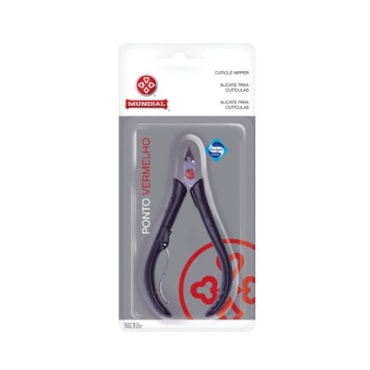 Alicate De Cutícula Lâminas Afiadas Aço Inox Proteção Antimicrobiana Ponto Vermelho Mundial