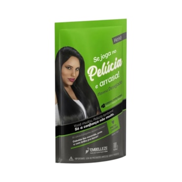 Alisante Henê Gel Pelúcia Preto Carvão 180g