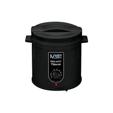 Aquecedor Cera Matic Aparelho Para Depilação Preparação Da Cera Titânio Preto Bivolt Mega Bell