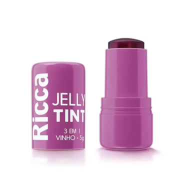 Balm Labial Ricca Jelly Tint Vinho 3 em 1