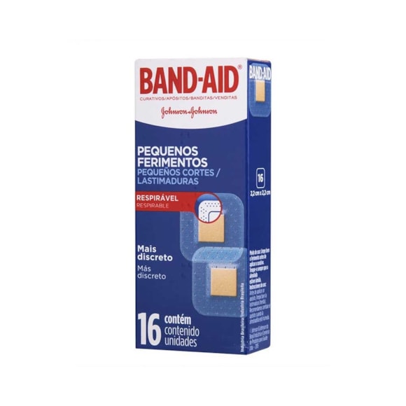 Band-Aid Curativo Adesivo Proteção Contra Infecção Pequeno Sortido Com 16 Unidades Johnson & Johnson