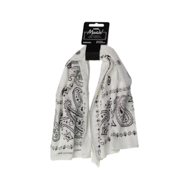 Bandana Algodão Branca Acessório De Cabelo Muah!