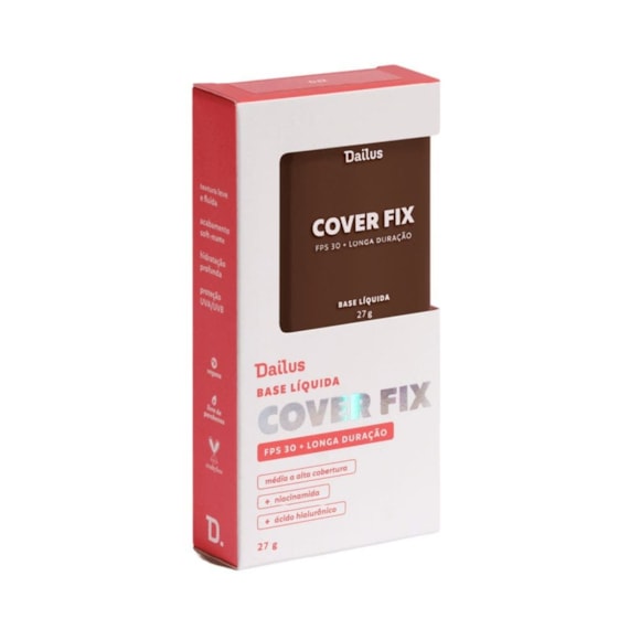 Base Facial Dailus Cover Fix D12 Escuro