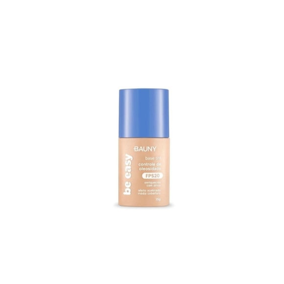 Base Facial Líquida Bauny Cosméticos Matte Acetinado Fps 20 27gr