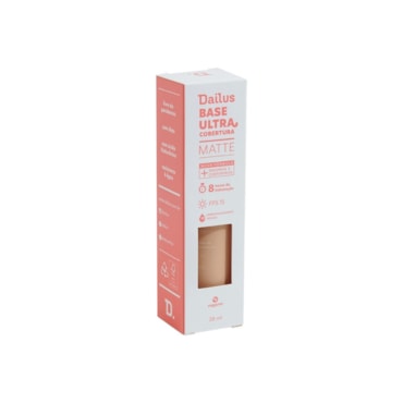 Base Facial Líquida Dailus Ultra Cobertura Cobertura D4 Claro
