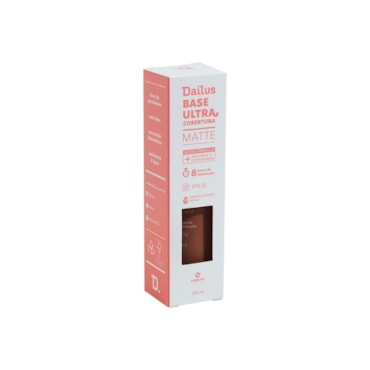 Base Facial Líquida Dailus Ultra Cobertura D12