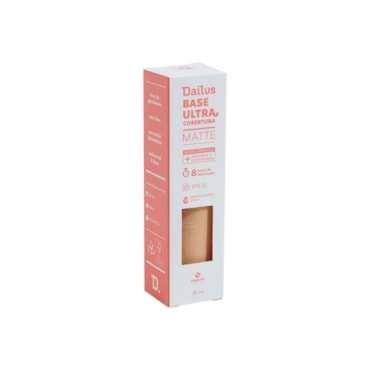 Base Facial Líquida Dailus Ultra Cobertura D3 Claro
