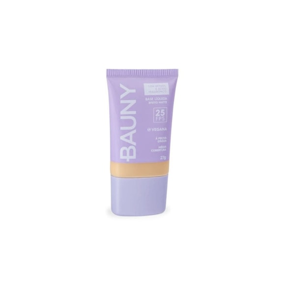 Base Facial Líquida Efeito Matte Bauny Cosméticos FPS 25 Cor 010 27gr