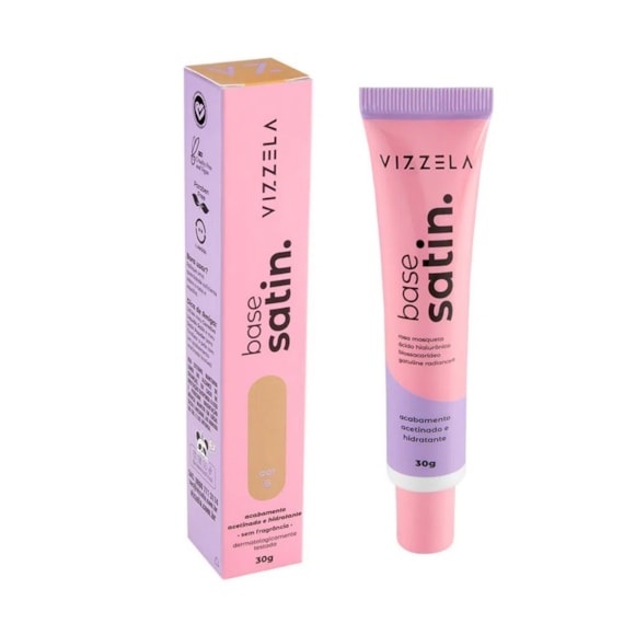 Base Facial Líquida Vizzela Satin Cor 06 30gr
