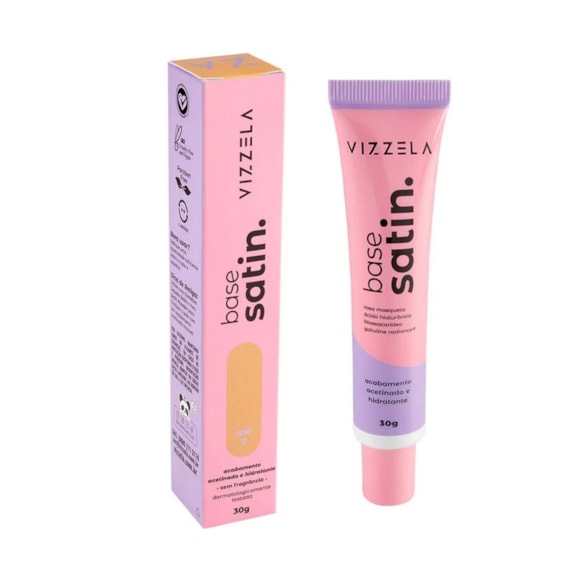 Base Facial Líquida Vizzela Satin Cor 07 30gr