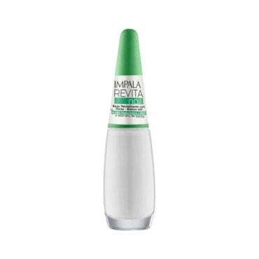 Base Impala Revita Nail Revitalizante com Fibras Branco Soft 7,5ml
