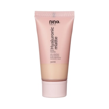 Base Líquida Nina Makeup Hyaluronic Matte Cor 0.5