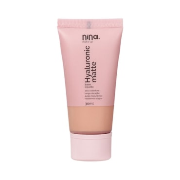 Base Líquida Nina Makeup Hyaluronic Matte Cor 2.5