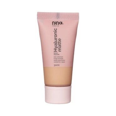 Base Líquida Nina Makeup Hyaluronic Matte Cor 3