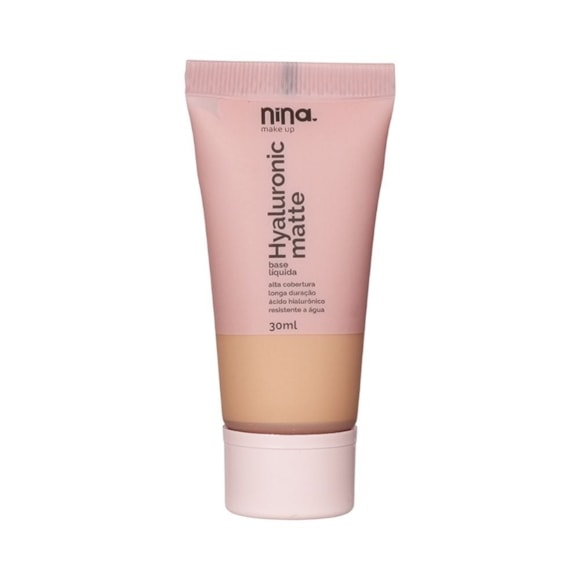 Base Líquida Nina Makeup Hyaluronic Matte Cor 3