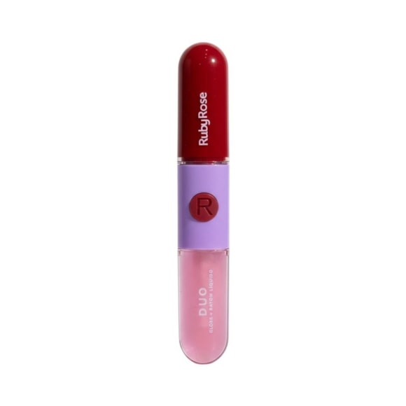 Batom e Gloss Líquido Duo Ruby Rose