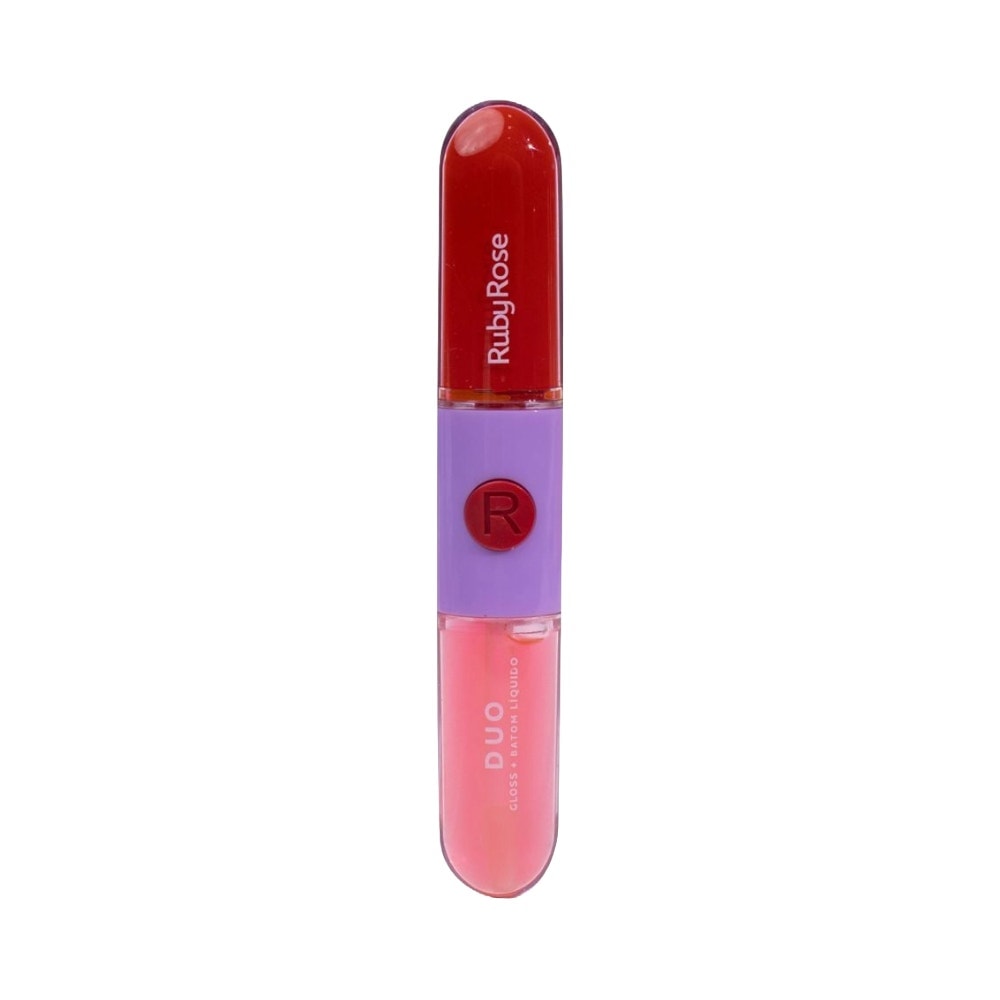Batom e Gloss Líquido Duo Ruby Rose LD01
