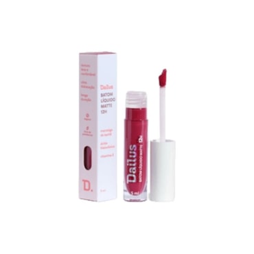 Batom Líquido Dailus Matte 12H Cor Fúcscia 5ml