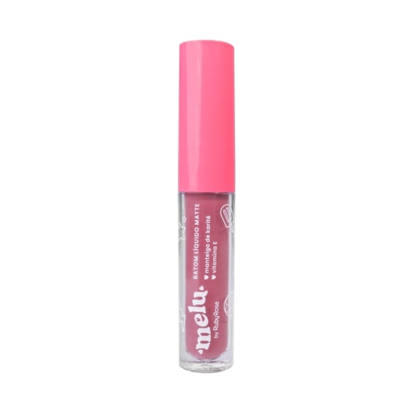 Batom Líquido Matte Ruby Rose Melu Macaron